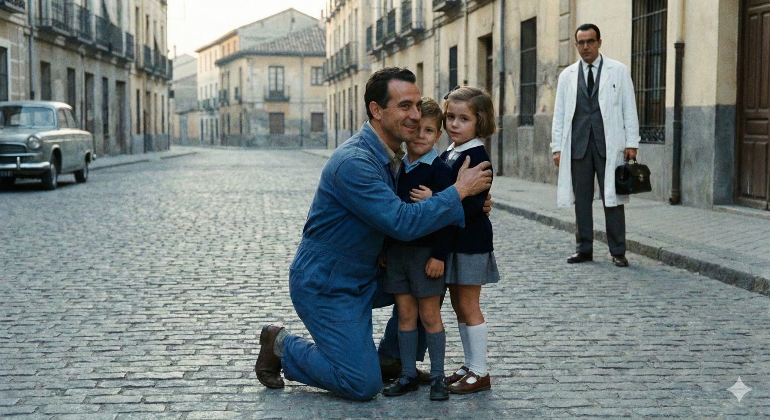 El hombre del mono azul